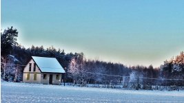 dom zima w borowkach
